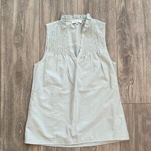 Fun 2 Fun - 100% Cotton Green with White Striped Tank Top - Size S